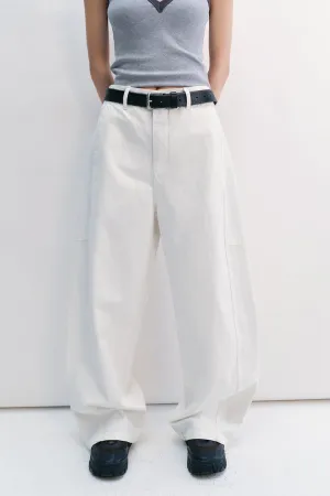 100% cotton wide-leg jeans | 3 color