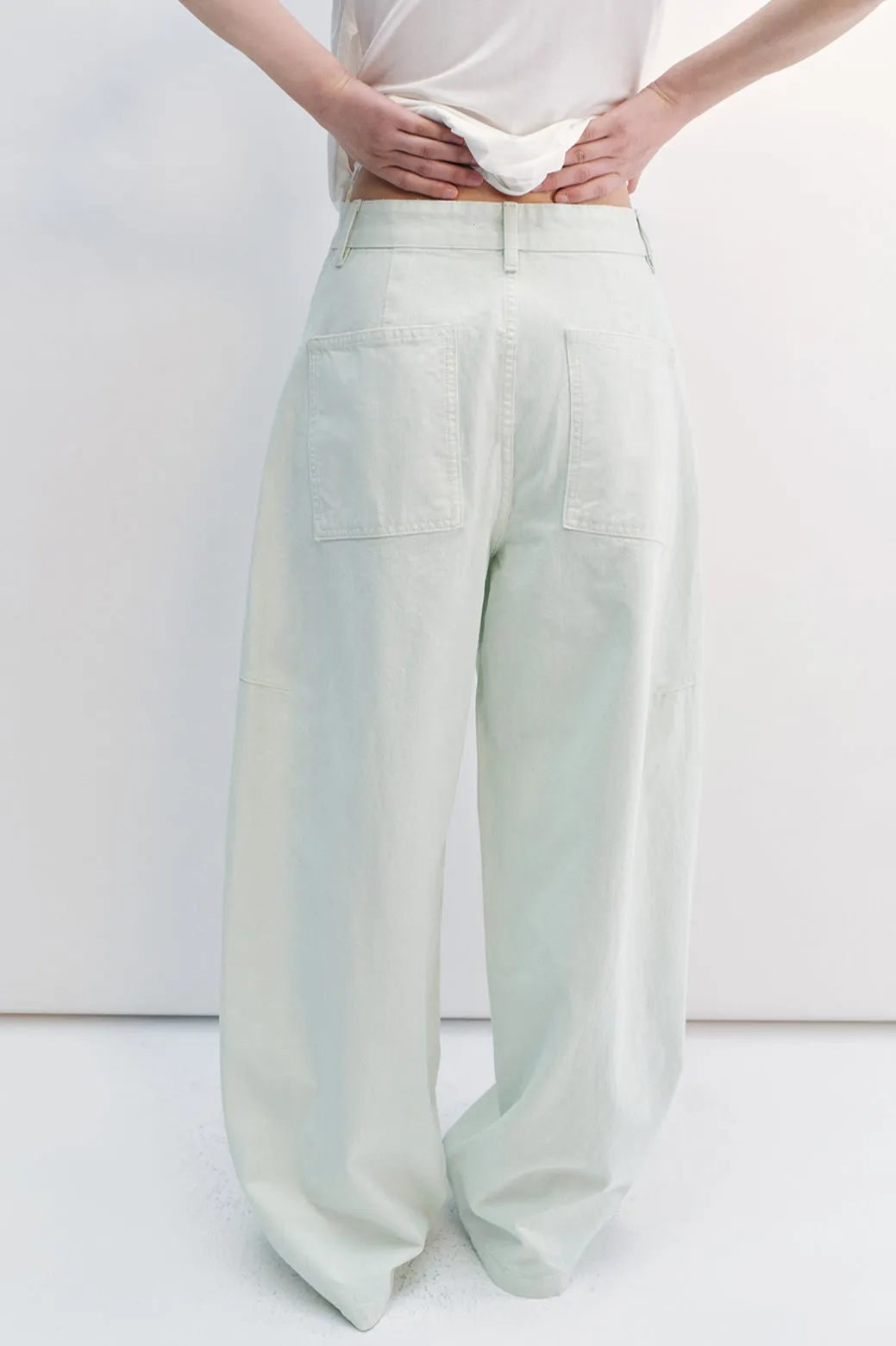 100% cotton wide-leg jeans | 3 color