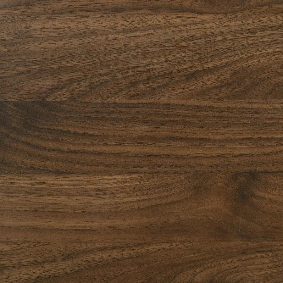 2-drawer Nightstand Walnut Brown with Faux Marble Top