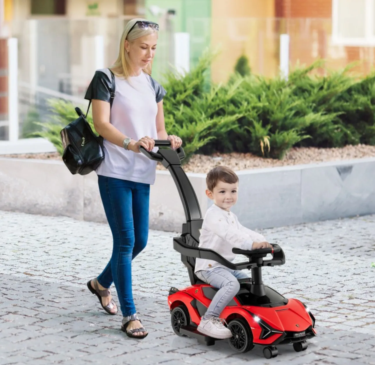 2025 Licensed 3 in 1 Super Cool Lamborghini Push Car / Walking Toy Stroller | Storage | USB | Lights | Sleek Designz