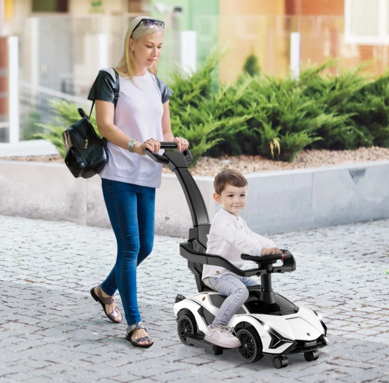 2025 Licensed 3 in 1 Super Cool Lamborghini Push Car / Walking Toy Stroller | Storage | USB | Lights | Sleek Designz