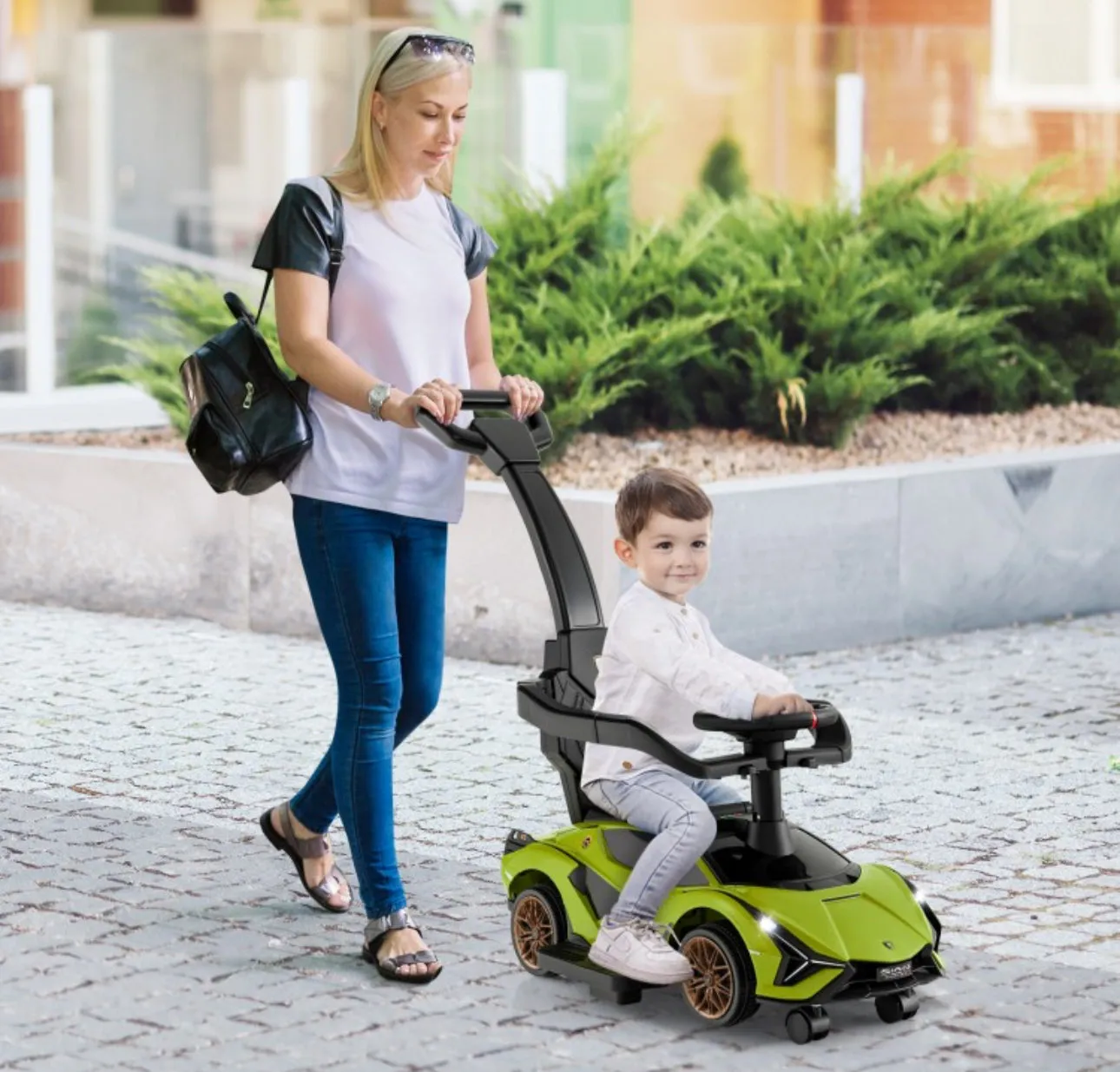 2025 Licensed 3 in 1 Super Cool Lamborghini Push Car / Walking Toy Stroller | Storage | USB | Lights | Sleek Designz