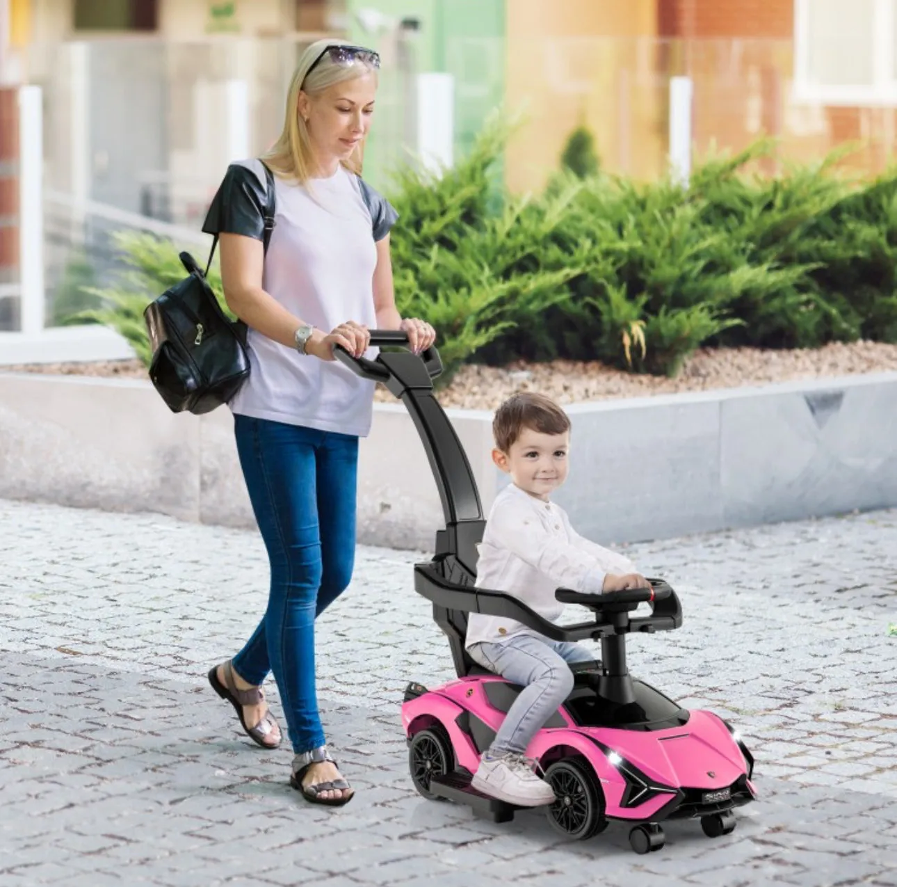 2025 Licensed 3 in 1 Super Cool Lamborghini Push Car / Walking Toy Stroller | Storage | USB | Lights | Sleek Designz