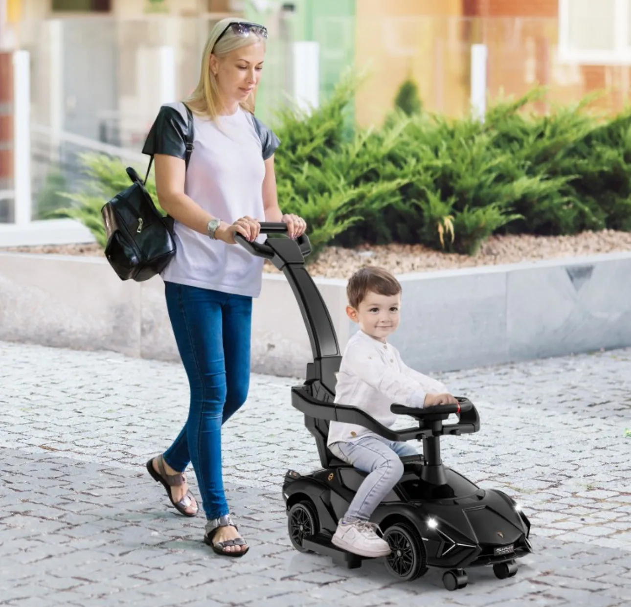 2025 Licensed 3 in 1 Super Cool Lamborghini Push Car / Walking Toy Stroller | Storage | USB | Lights | Sleek Designz