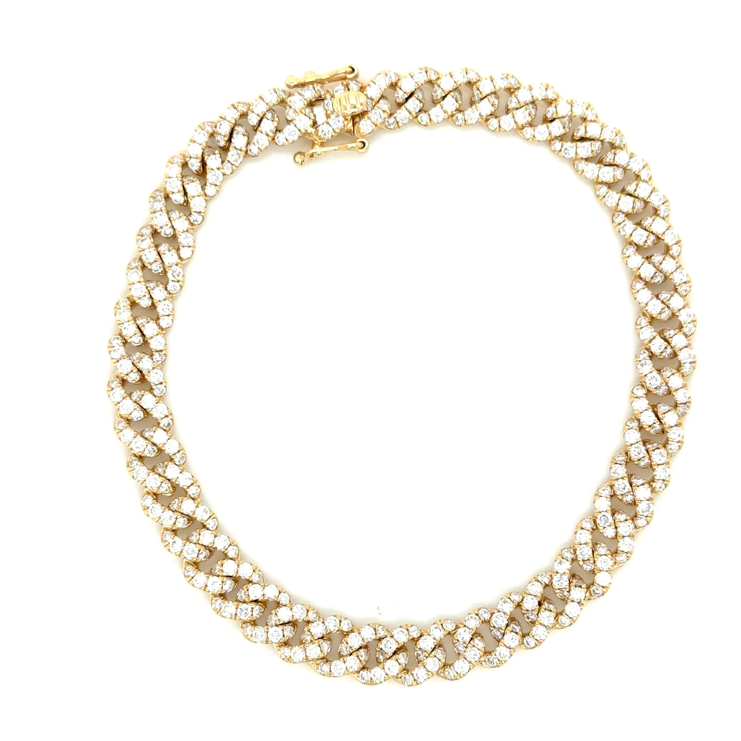 4.20ct tw Diamond Pave Set Link Bracelet
