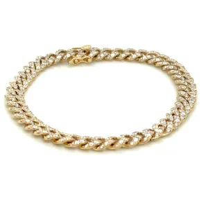 4.20ct tw Diamond Pave Set Link Bracelet