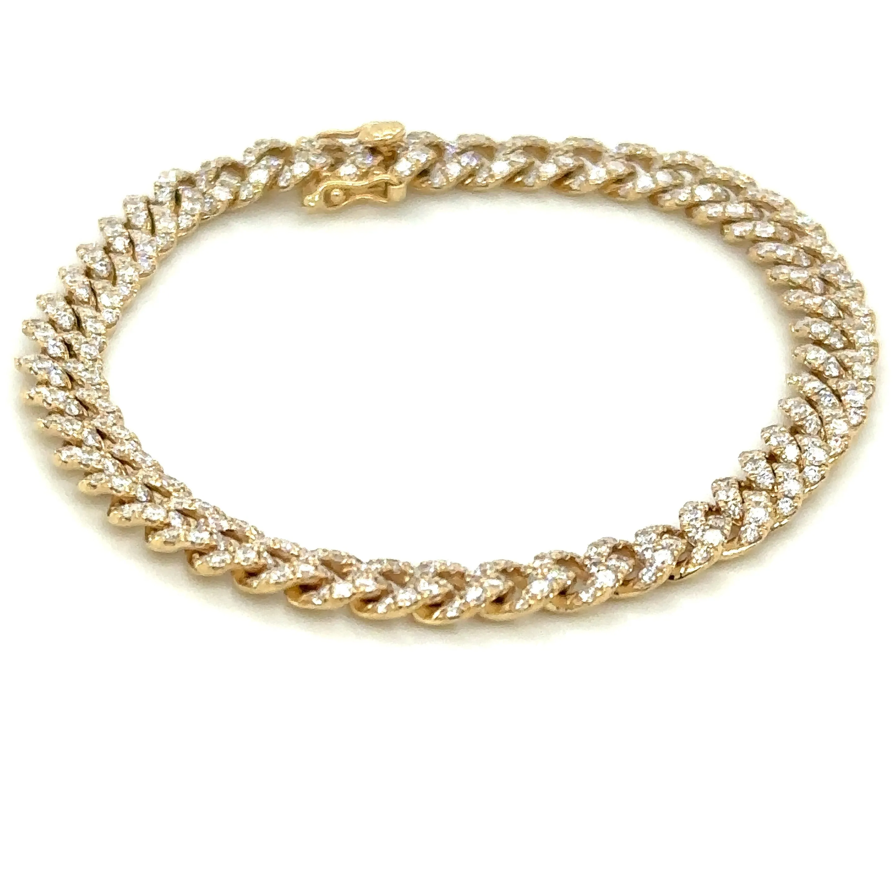 4.20ct tw Diamond Pave Set Link Bracelet