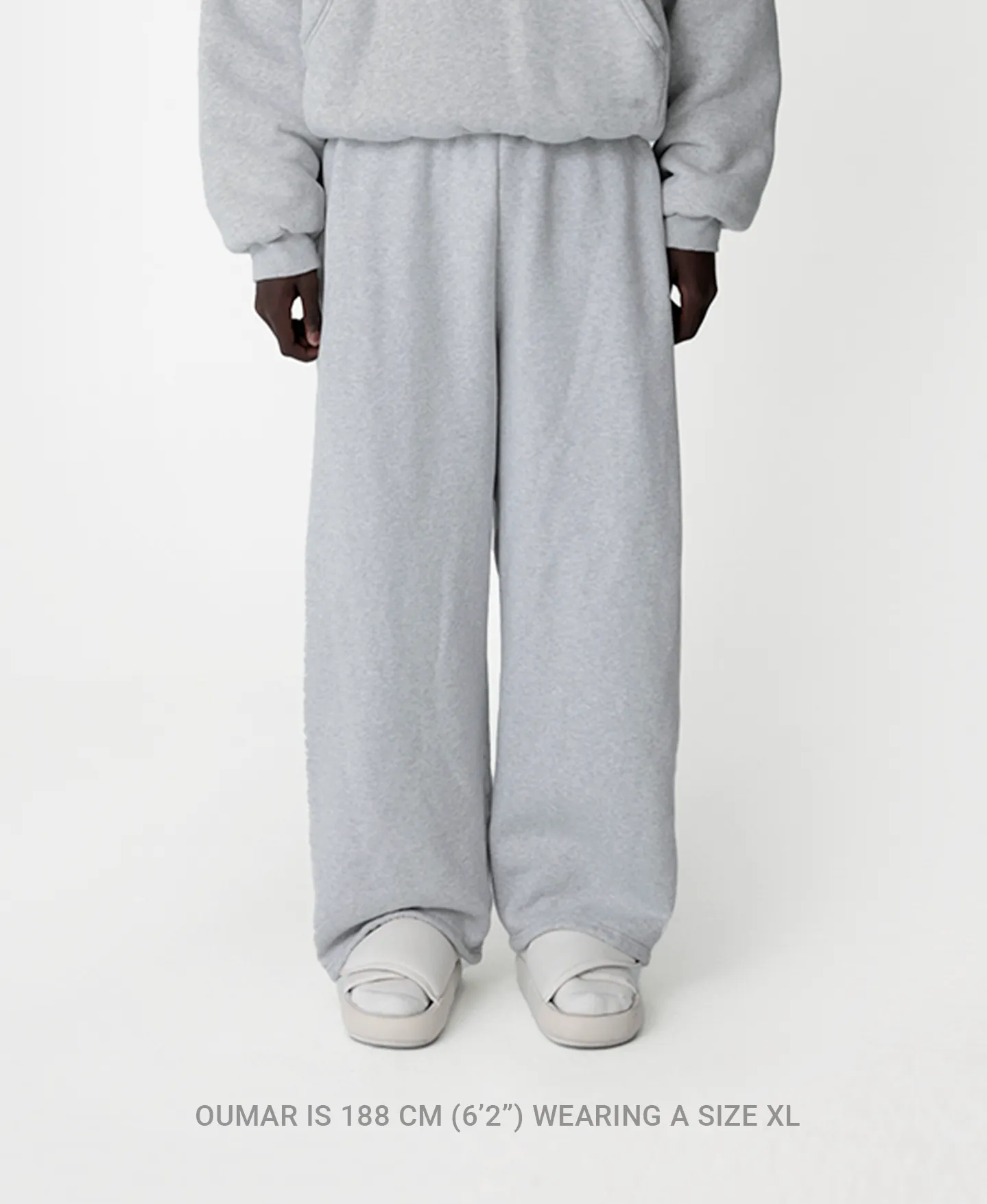 450 GSM 'Neutral Gray' Straight-leg Pants