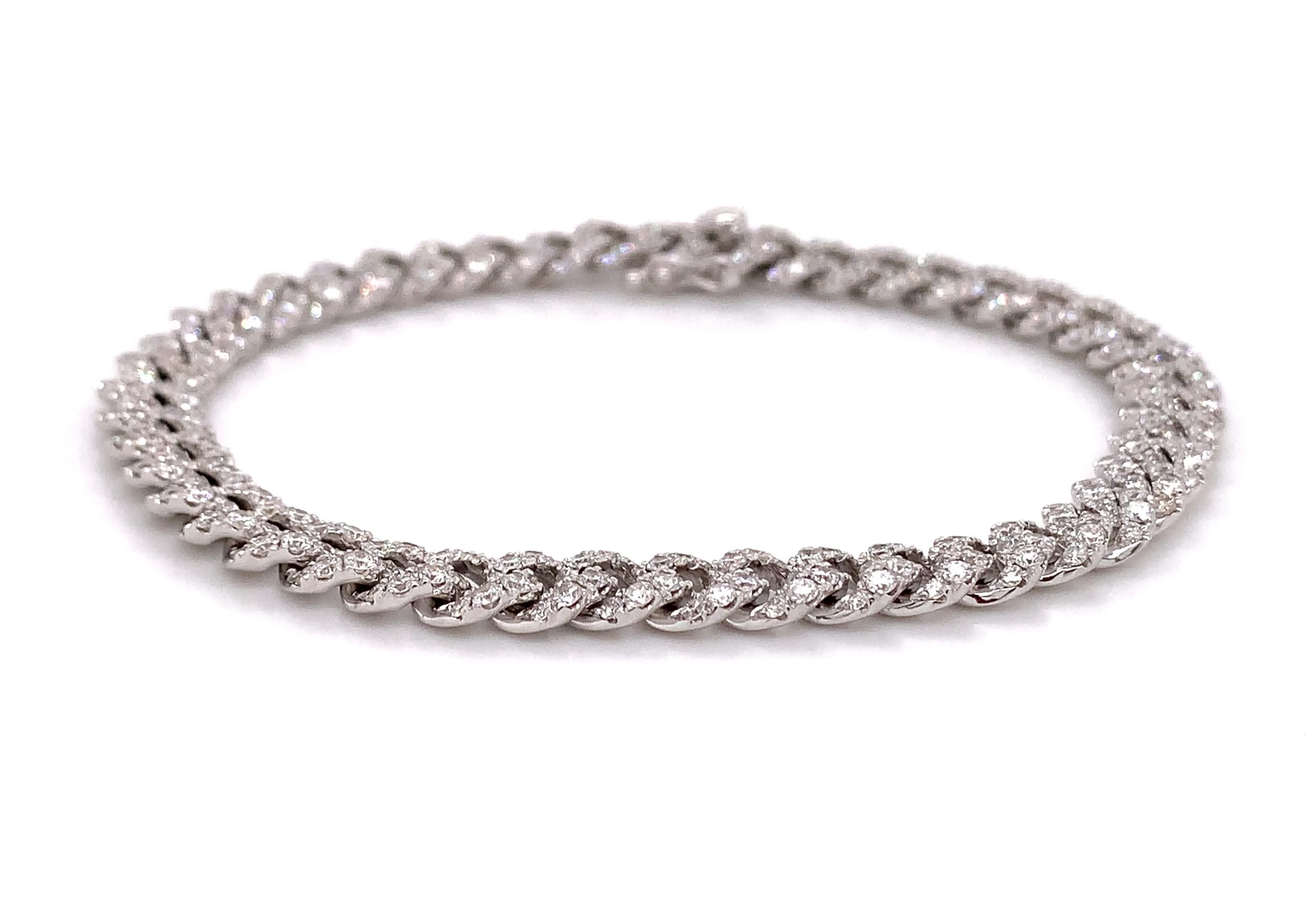 4.61ct tw Diamond Pave Set Link Bracelet