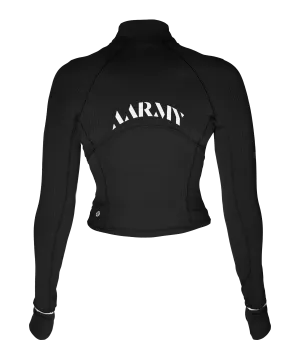 AARMY // It's Rulu Run Ribbed Cropped Half Zip