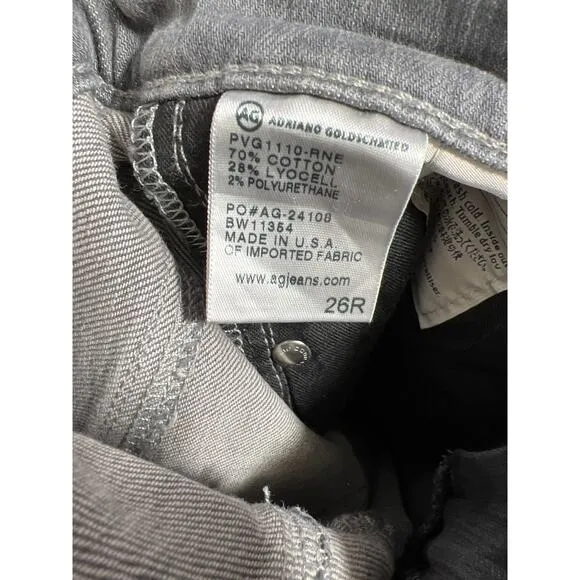 AG Adriano Goldschmied The Stilt Cigarette Skinny Leg Ankle in Gray 26R