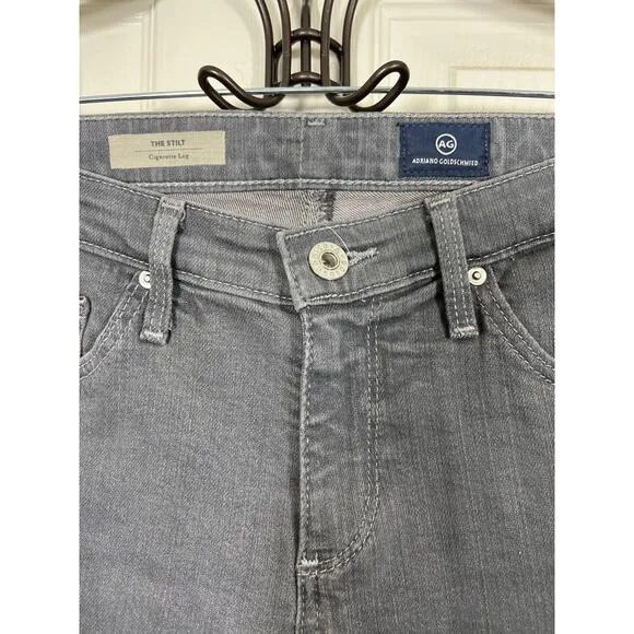 AG Adriano Goldschmied The Stilt Cigarette Skinny Leg Ankle in Gray 26R