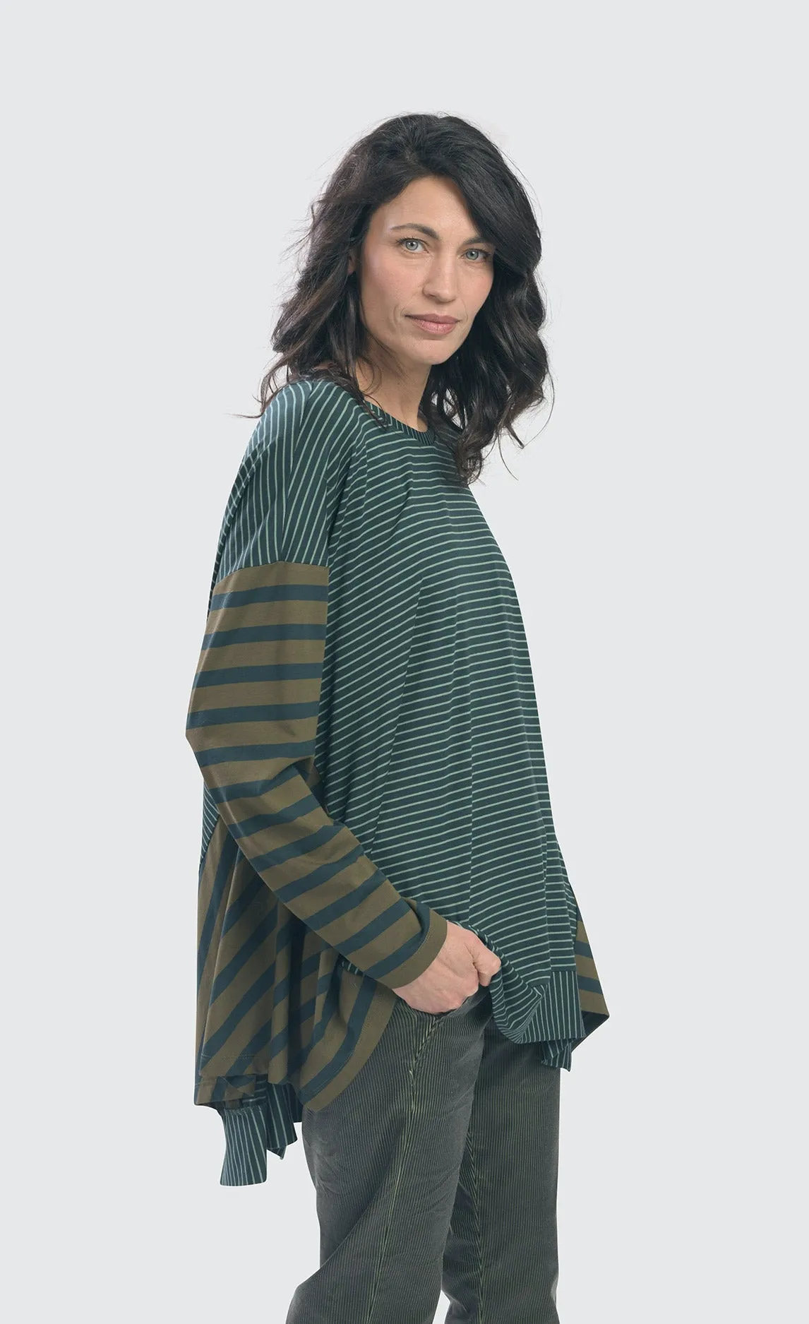 Alembika Spruce Stripe Trapeze Top
