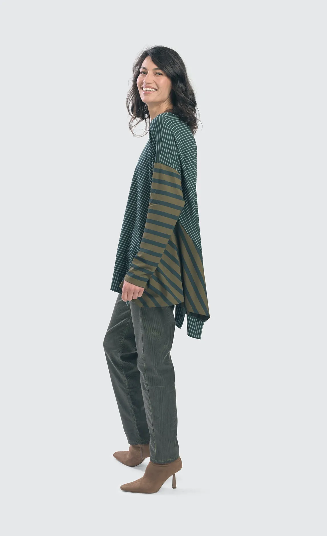 Alembika Spruce Stripe Trapeze Top