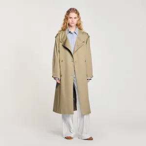 Aliocha Trench Coat With Belt Olive Green
