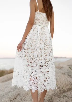 Allure crochet midi dress