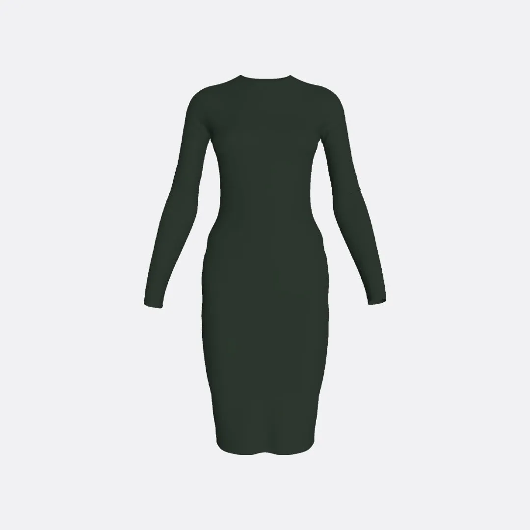 ALTA MODA MIAMI LONG-SLEEVE STRETCH BODYCON DRESS
