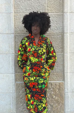 Amara printed midi