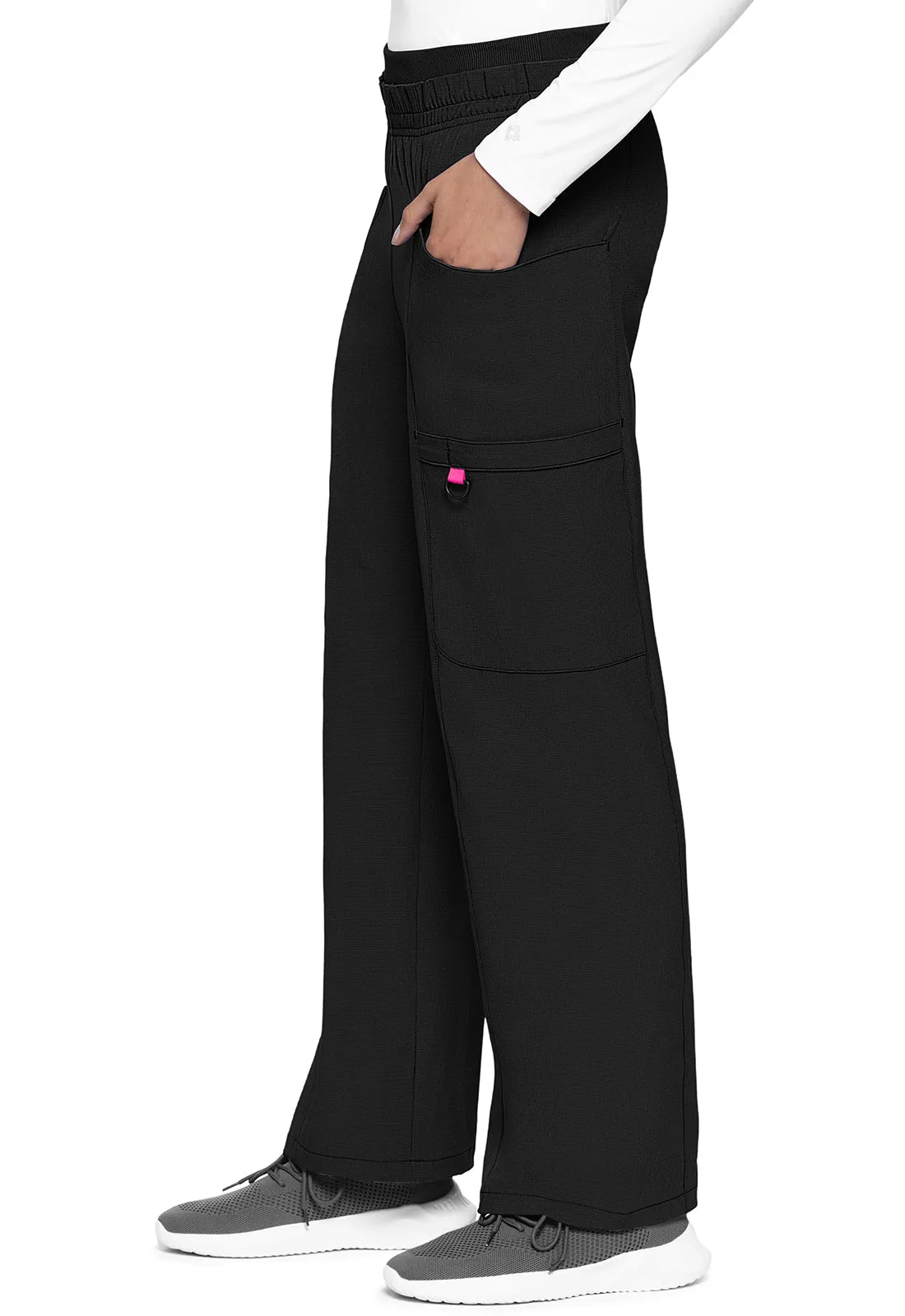 AMP MC105 High Rise Pull-on Wide Leg Cargo Pants Black