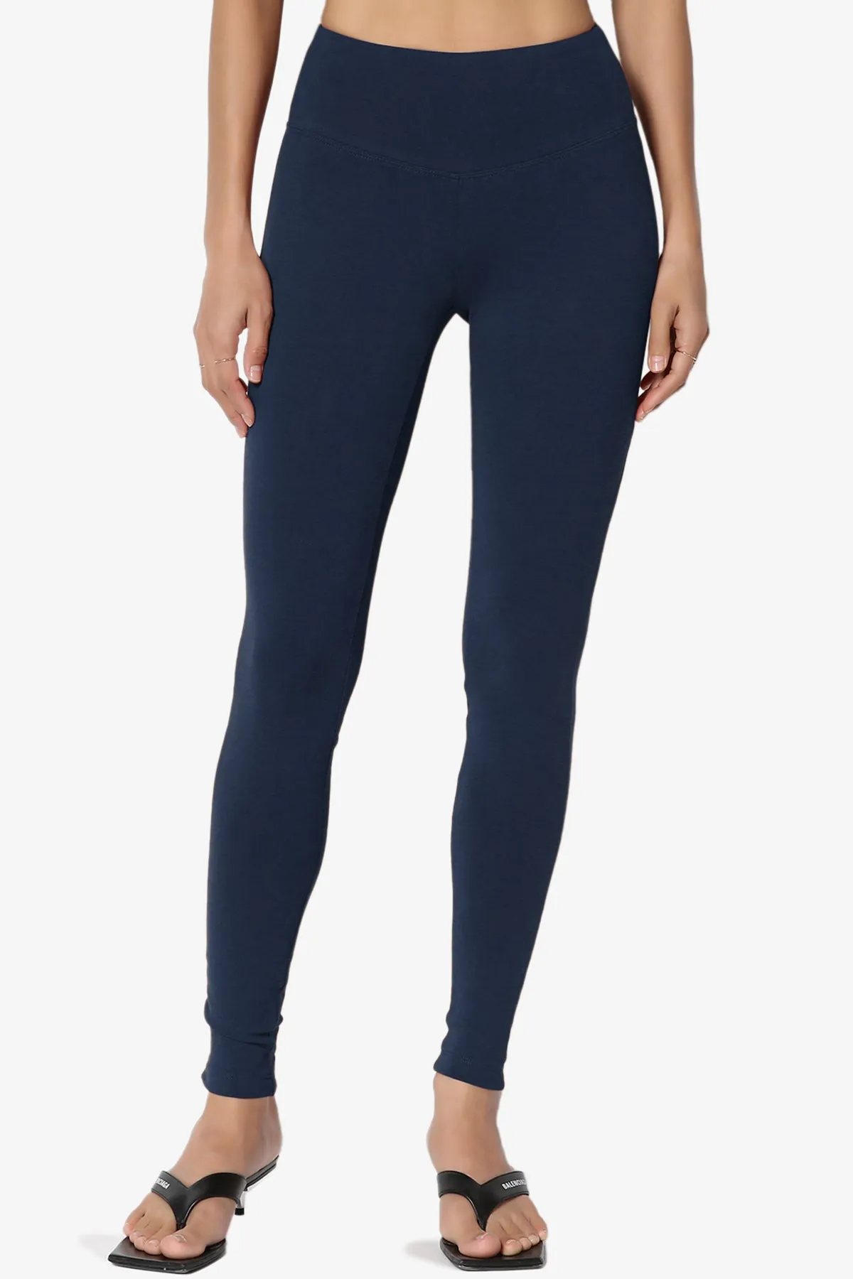 Ansley Cotton Wide Waistband Ankle Leggings MORE COLORS