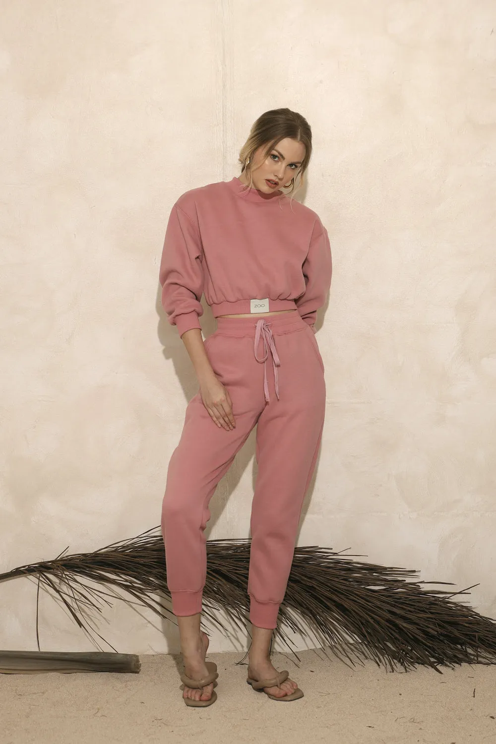 ARLO SET Sweat Pants and Sweater Set (Dusty Rose Premium Terry)