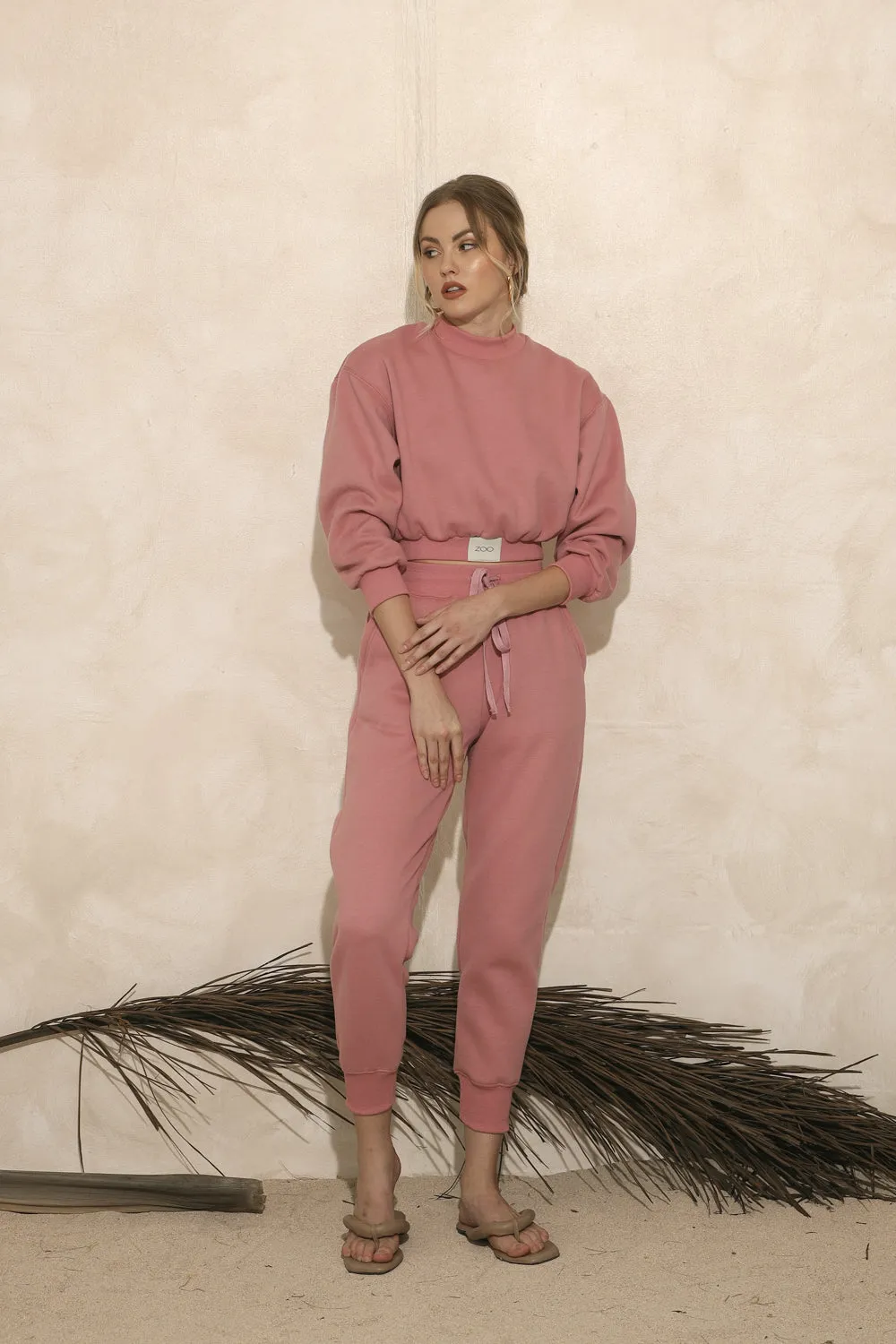 ARLO SET Sweat Pants and Sweater Set (Dusty Rose Premium Terry)