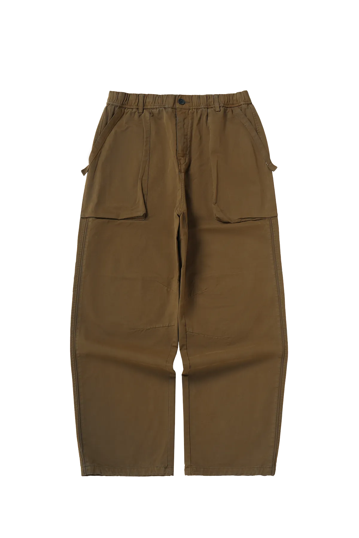Asute Dyed Thick Utility Straight-Leg Cargo Pants