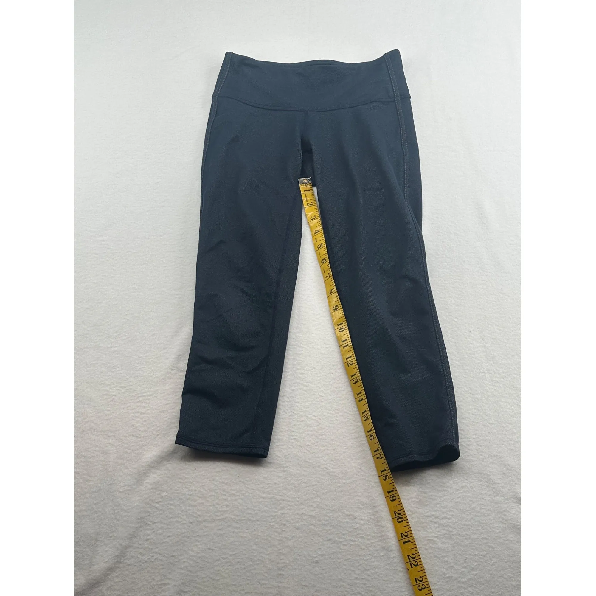 Athleta Womens Cropped Leggings XXS Black Polyester & Spandex #6318