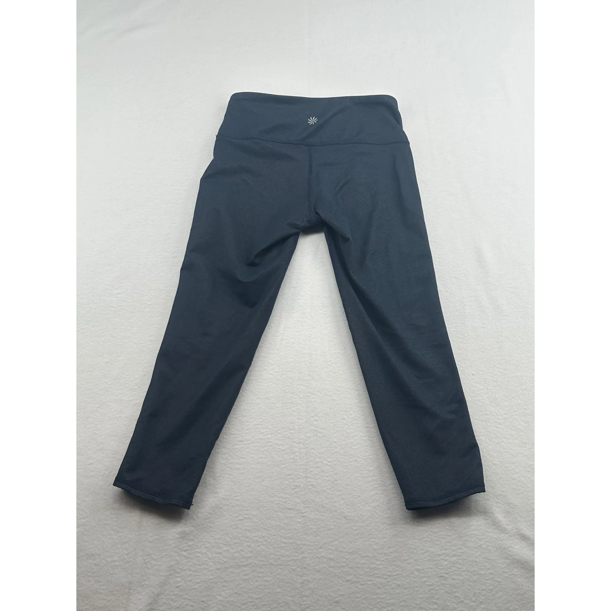 Athleta Womens Cropped Leggings XXS Black Polyester & Spandex #6318