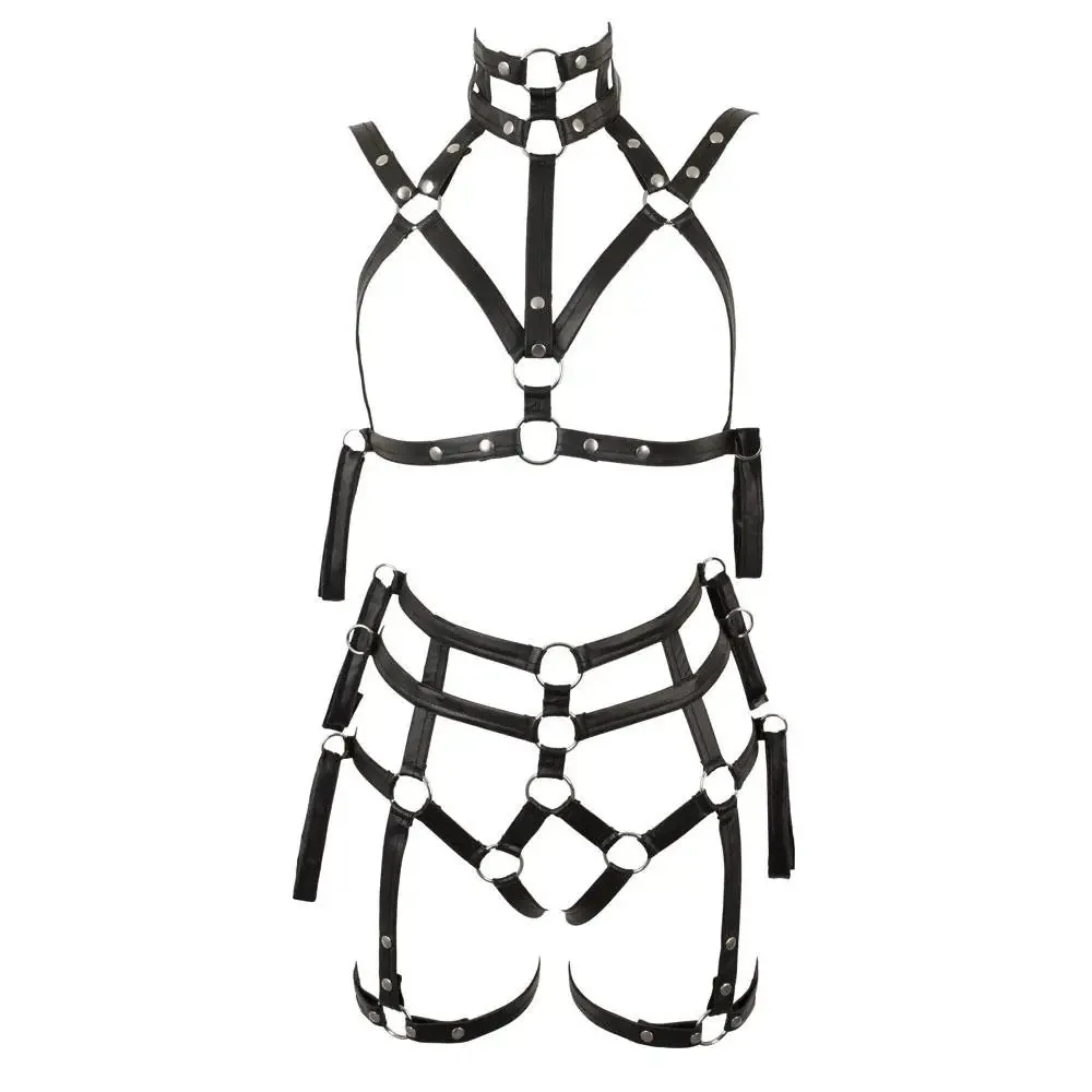Bad Kitty Wet Look 2 Piece Matt Look Bondage Set