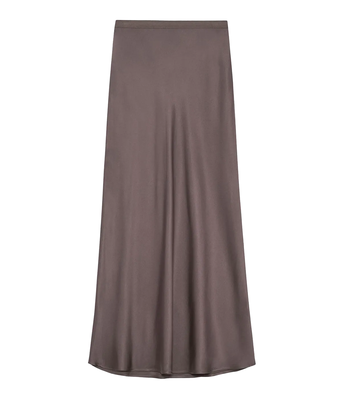 Bar Silk Skirt in Iron