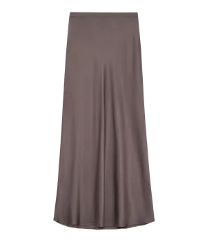 Bar Silk Skirt in Iron