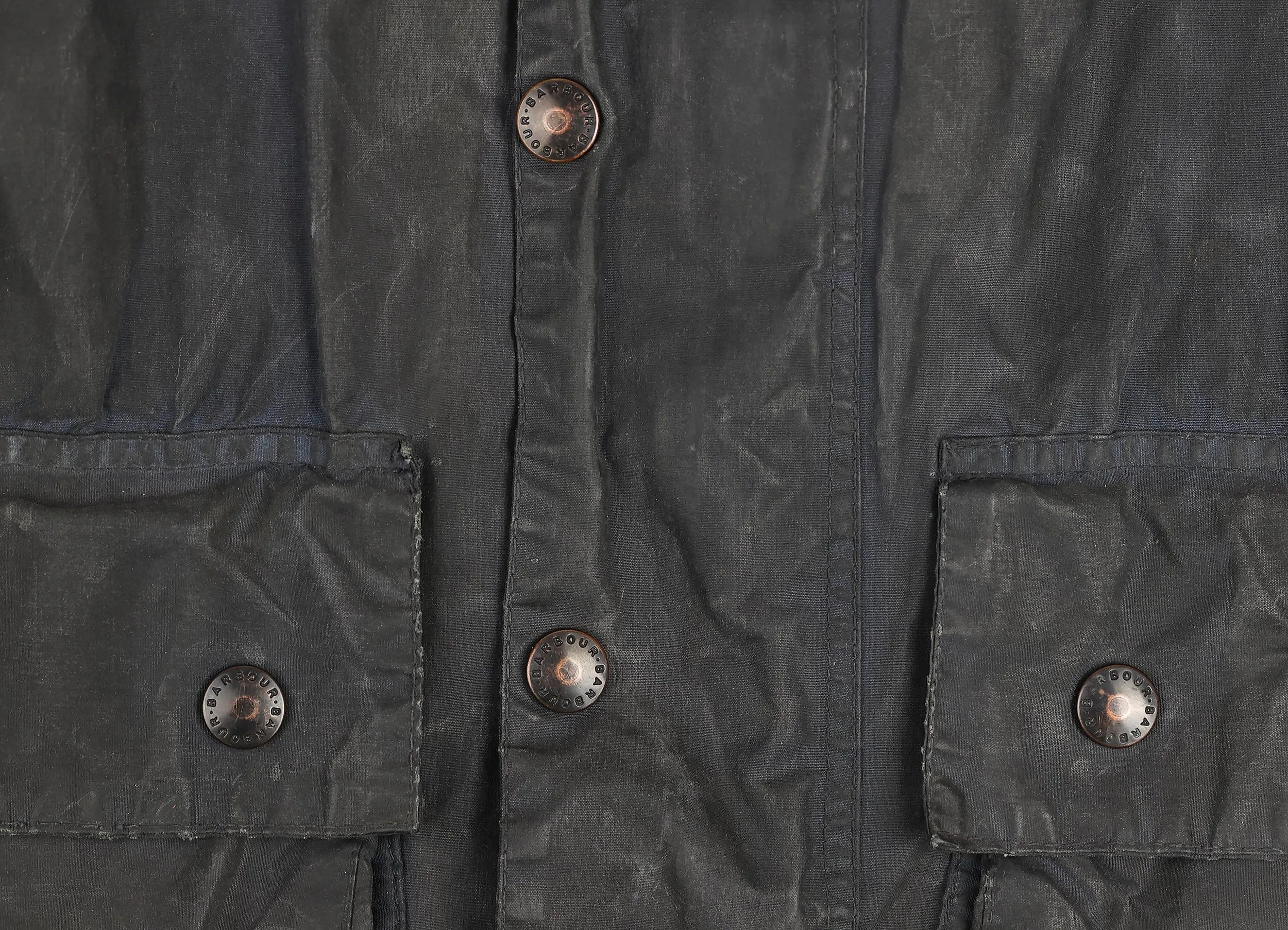 Barbour Bedale Wax Jacket Coat - Blue - S