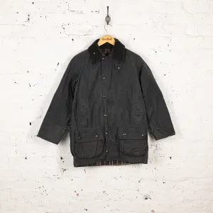 Barbour Bedale Wax Jacket Coat - Blue - S