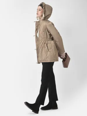Beige Longline Jacket