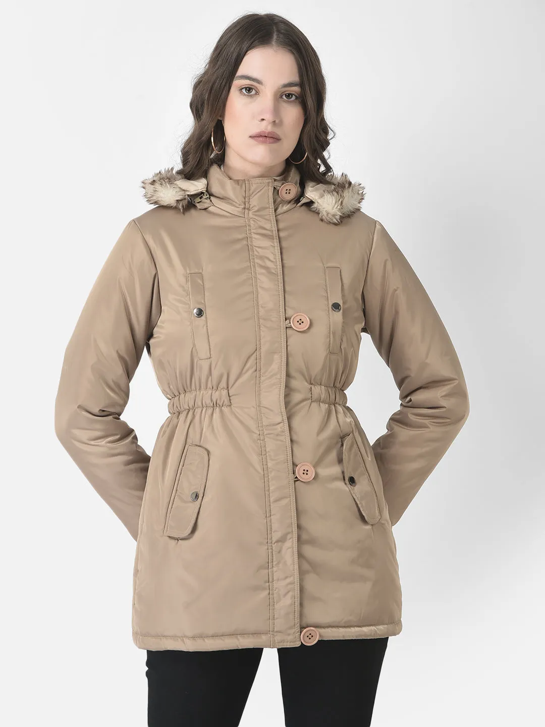 Beige Longline Jacket