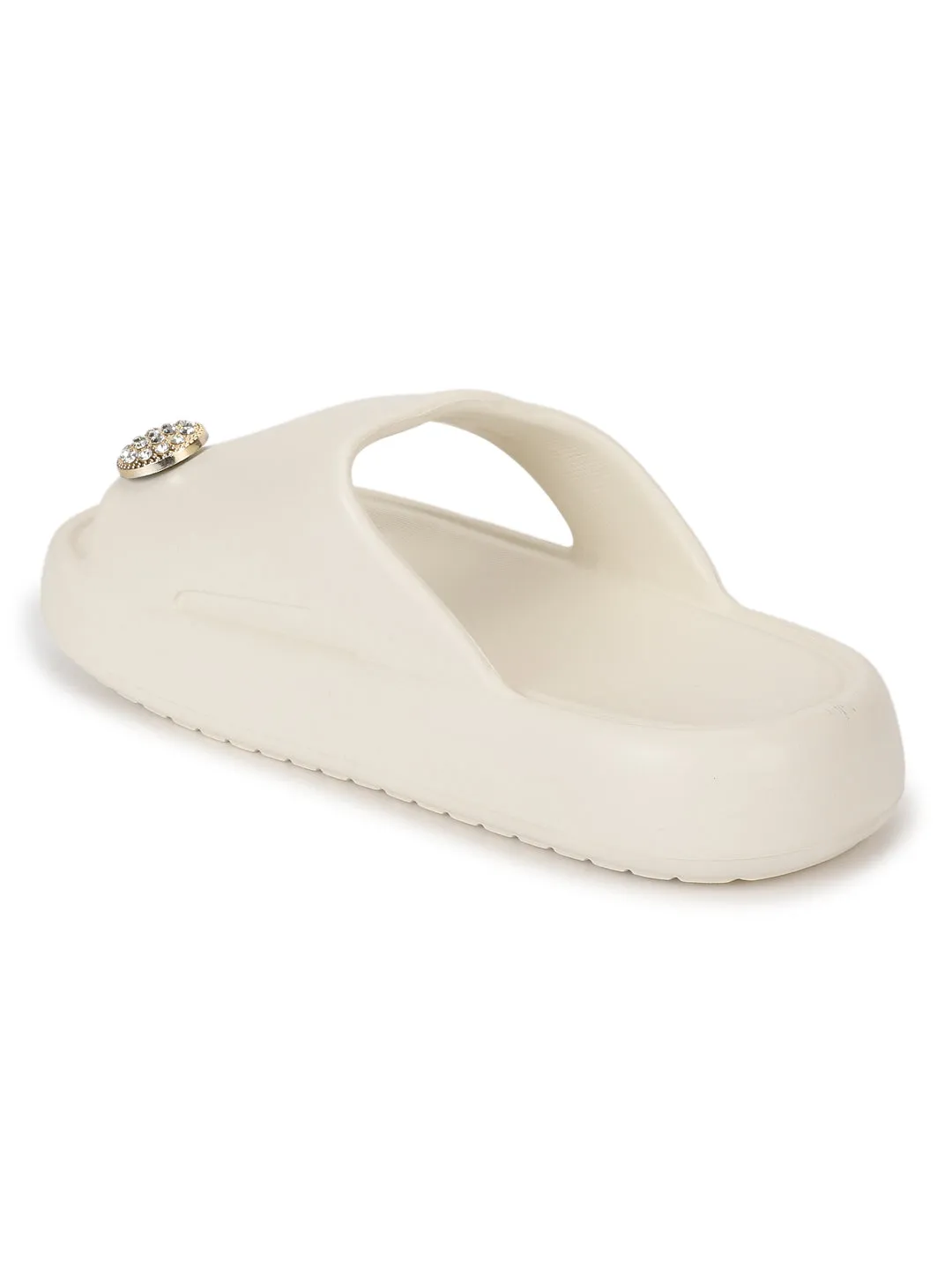 Beige PU Toe Ring Slip-On Flats (TC-RS4200-BEIG)