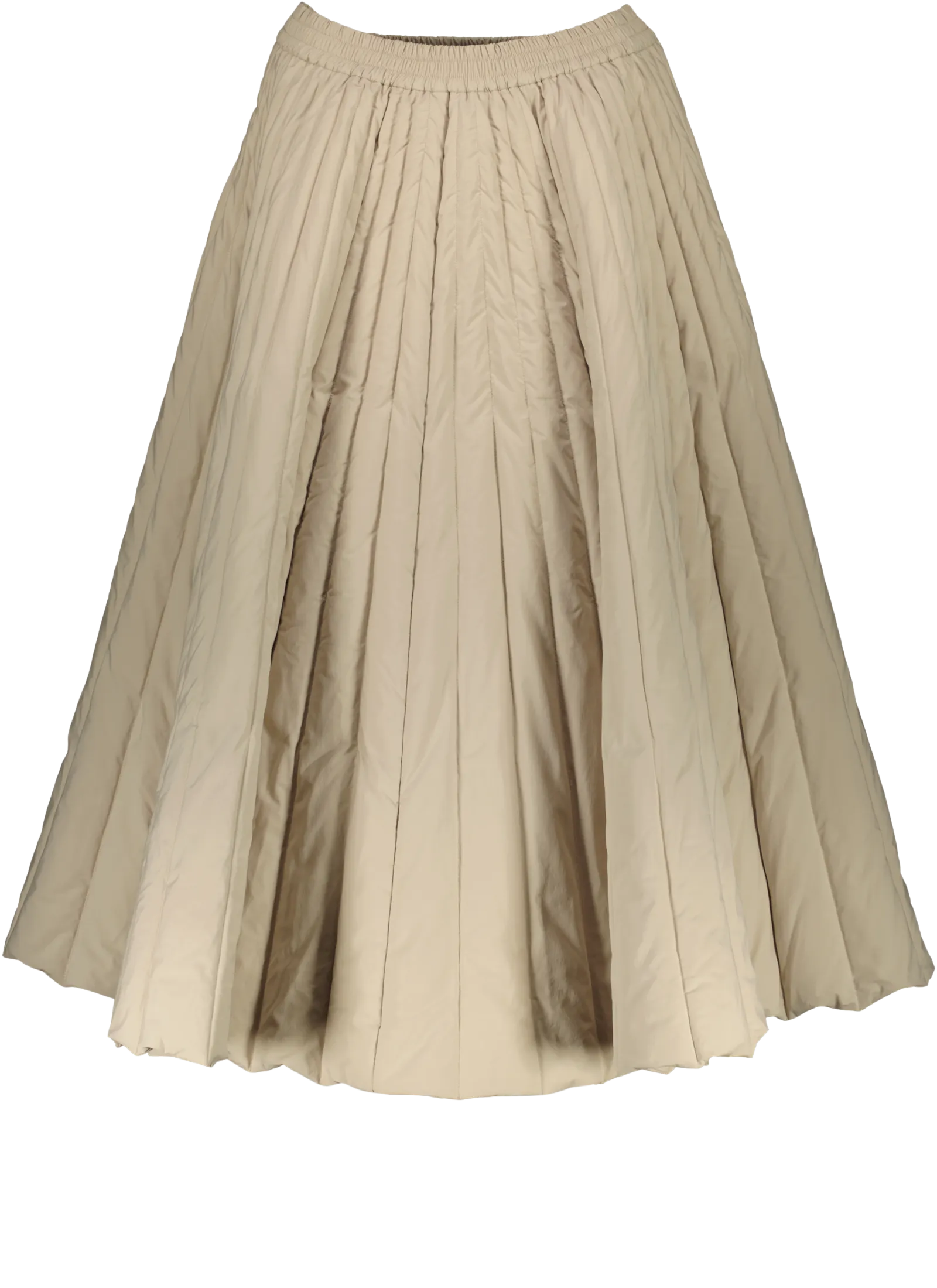 BEIGE QUILTED A LINE SKIRT