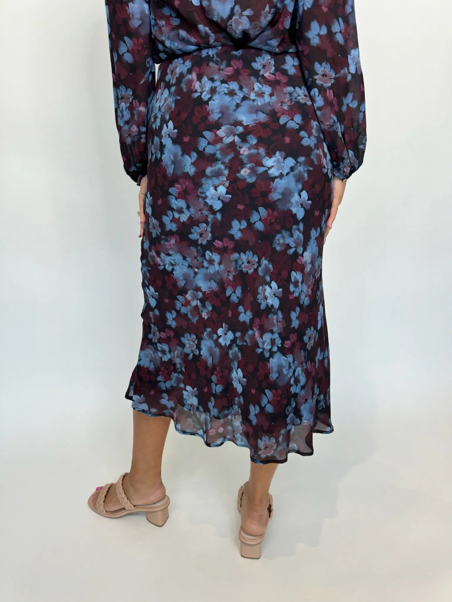 Bella Dahl Bias Midi Skirt With Tie