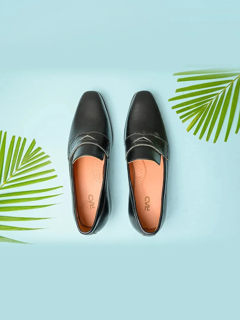 Black Buckle Loafer