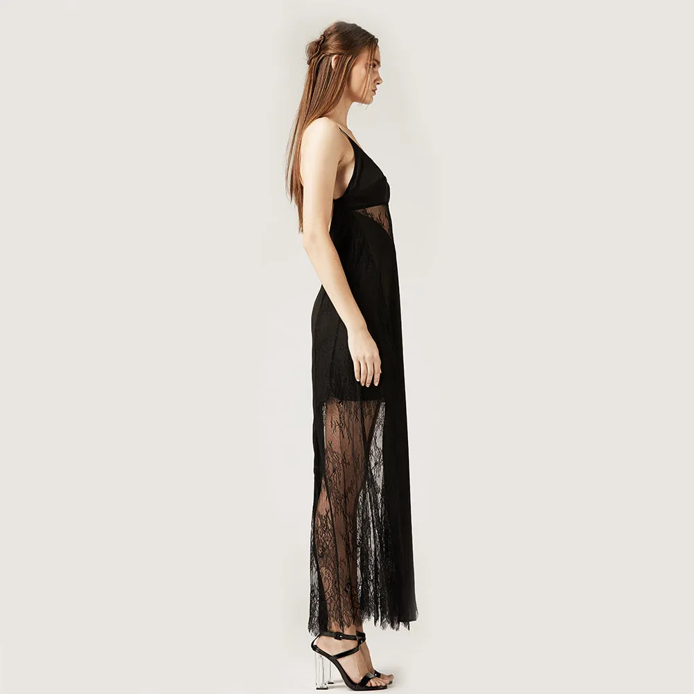 Black Lace Slip Dress