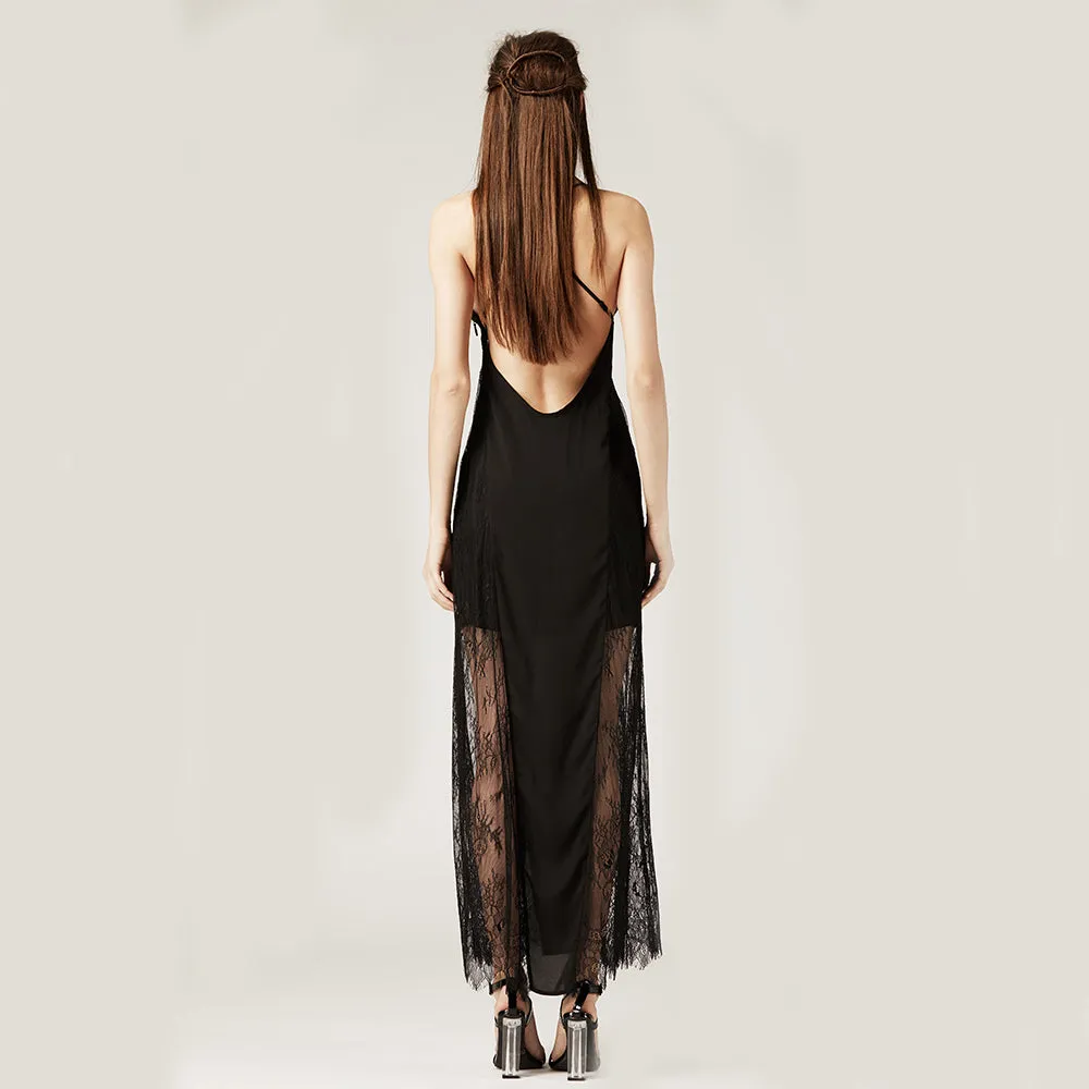 Black Lace Slip Dress