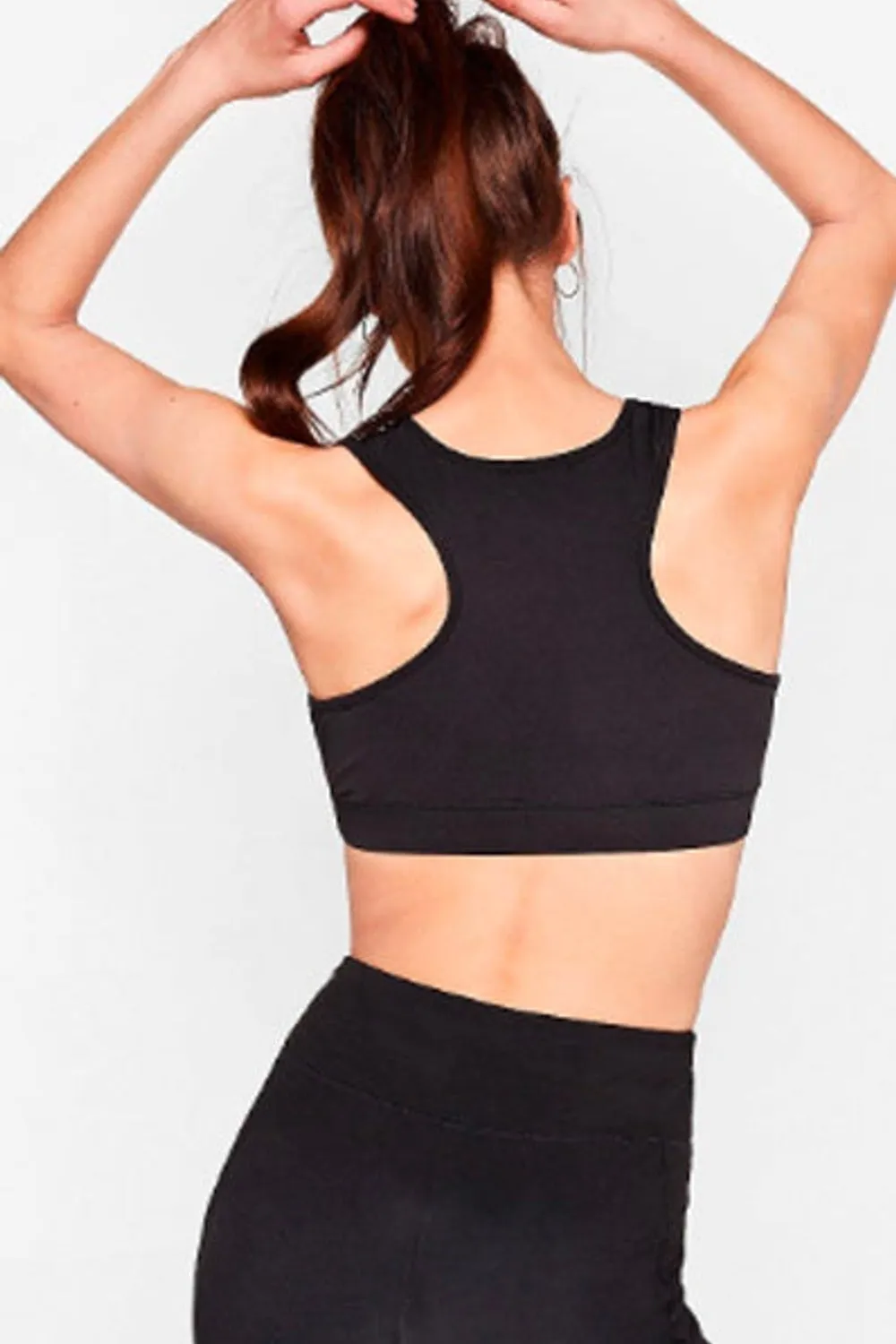 Black Racerback Crop Top