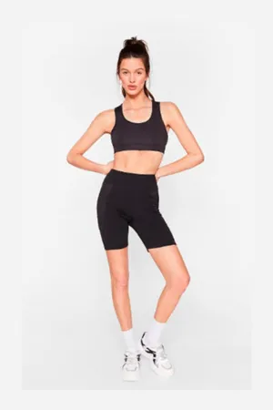 Black Racerback Crop Top