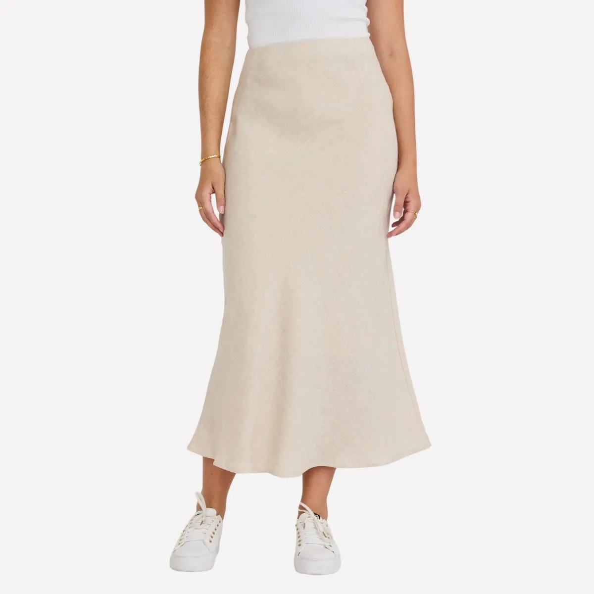 Bliss Linen Skirt (Natural)
