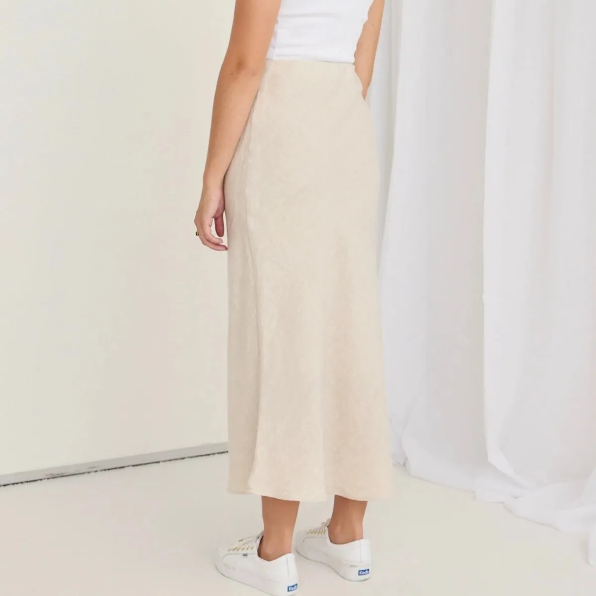 Bliss Linen Skirt (Natural)