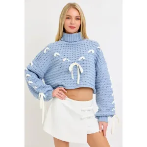 Blue Bow Sweater