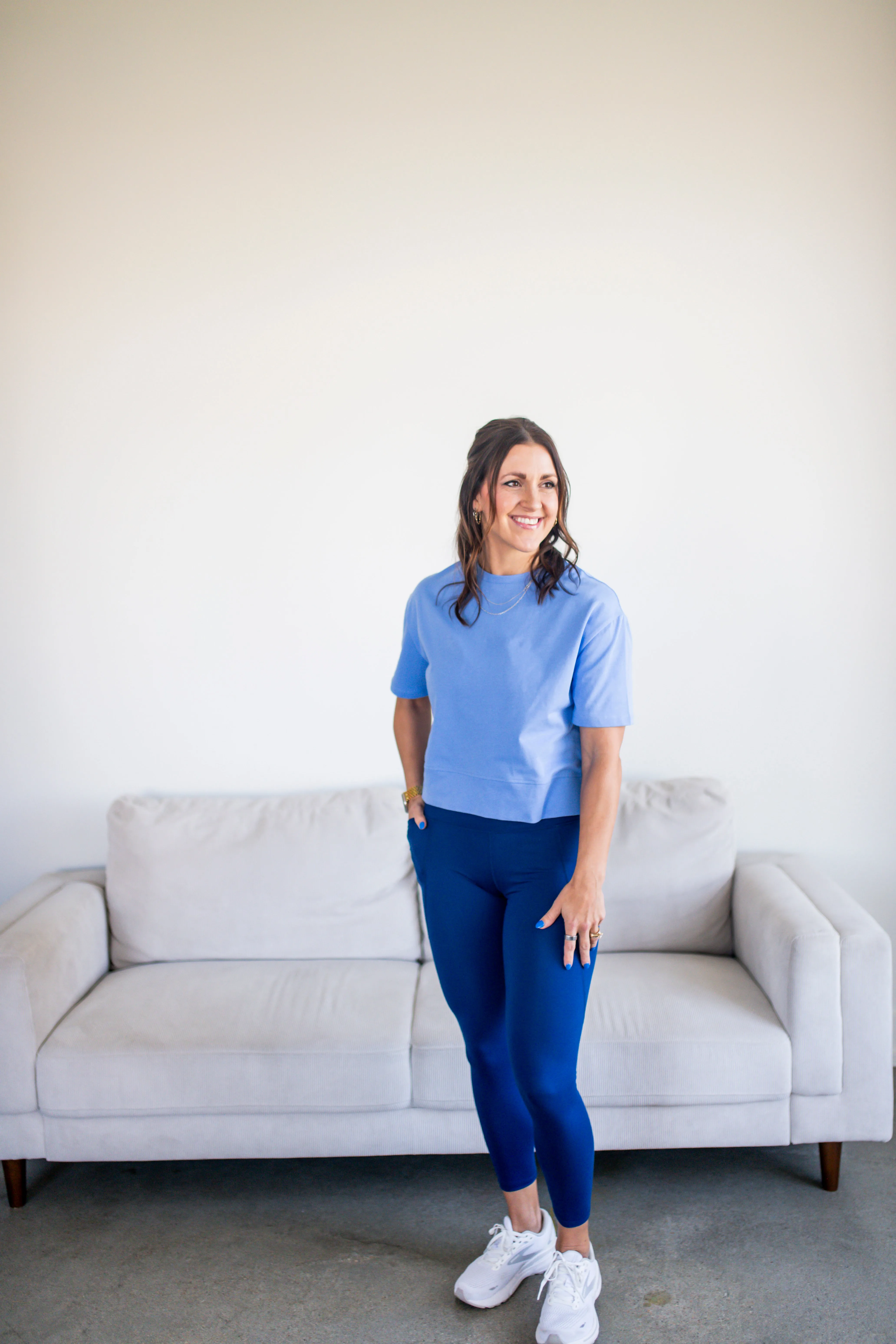 Blue Boxy Knit Top