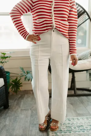 Board The Flight Pants - White