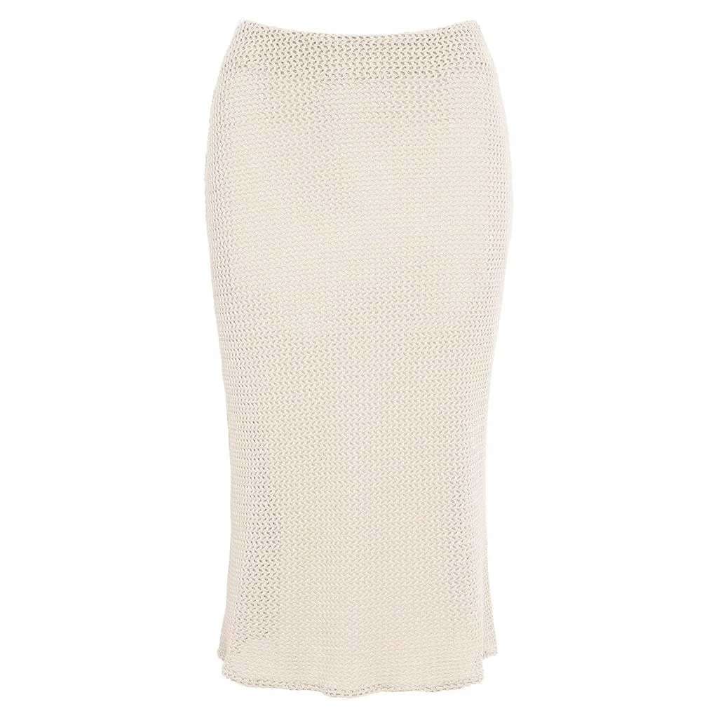 Bone Crochet Slip Skirt
